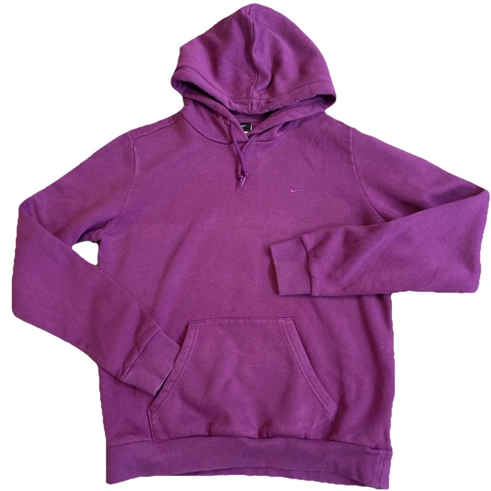 Nike Women's Training Pullover Hoodie Purple Embroidered Logo Size Large Y2K